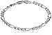Amazon Essentials Men's Sterling Silver Italian 5.5mm Solid Figaro Chain Link Bracelet, 8.5