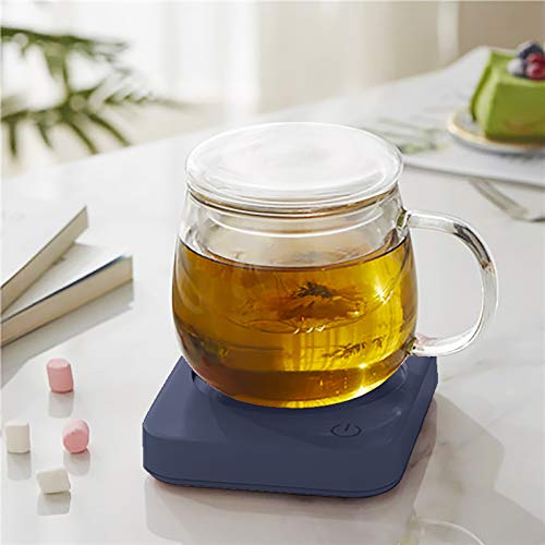 VOBAGA Coffee Mug Warmer,Cup Warmer for Office Home Desk Use with Auto Shut Off after 4 Hours,Electric Beverage Warmer with Three Temperature Settings For Cocoa,Tea,Water,Milk,Soup,Navy Blue(No Cup) - Thumbnail 4