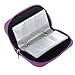 Memory Card Case, WOVTE Portable 8 Pages and 22 Slots SD SDHC MMC CF Micro SD Memory Camera Card Case Holder Pouch Zippered Storage Bag (Purple)