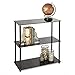Convenience Concepts Designs2Go Midnight Classic 3-Shelf Glass Bookcase, Black Glass