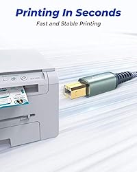 USB Printer Cable 10FT/3Meter USB Printer Cord