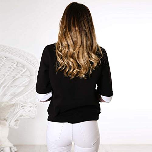 Goddesslili Womens Tops, 2019 New Fashion Design Patchwork Long Sleeve T-Shirt Blouses for Women Girls Ladies Casual Office Wear, Back to School Supplies, Cozy and Comfortable