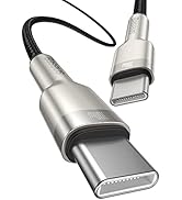 Baseus USB C to USB C Cable, 100W 2m PD QC 4.0 Fast Charging USB Type C Cable, Zinc Alloy Nylon B...