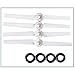 eoocvt 2 Pairs Propeller Rotor Blade Sets A and B for YUNEEC Typhoon G Q500 Q500+ Q500 4k RC Quadcopter Drone - White