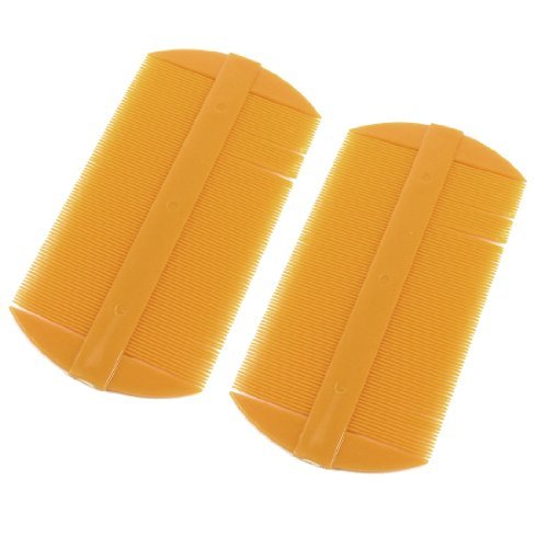 Amazon.com: eDealMax 2 piezas de plástico Amarillo Oscuro Doble lado Recto de dientes del cepillo de Pelo del peine accesorio del Pelo: Health & Personal ...