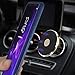 Samsung Galaxy S9 Case, Transparent Crystal Clear Cover with Slim Silicone Rubber Bumper Frame and 360° Rotating Magnetic Finger Ring & Kickstand Compatible with Samsung Galaxy S9 - Blue