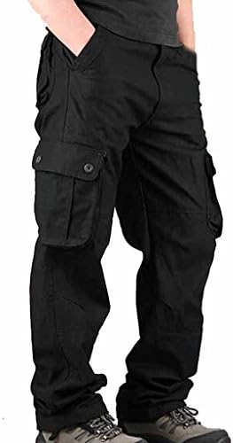 Stunner Men's Outdoor Casual Loose Multi Pocket Cargo Pants Solid Military Athletic-Fit Trousers by Summer