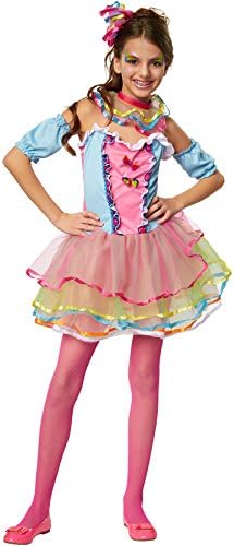 dressforfun 900337 Girls’ Neon Rainbow Girl Costume, Colourful complete Costume with lots of Tulle (104 | no. 301666)