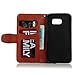 S6 Case,Samsung Galaxy S6 Case (Non-Edge) - Flip Wallet Case Kickstand 3D Embossed Flower Back Magnetic PU Leather Card Holders Soft TPU Inner Case Hand Strap & Dust Plug & Stylus by Badalink - Brown