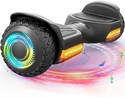 Gyroor Balancing Scooter New G13 All Terrain Balancing Scooter with LED Lights & 500W Motor, Self Balancing Off Road with Bluetooth for Kids ages 6-12 and Adults-Black