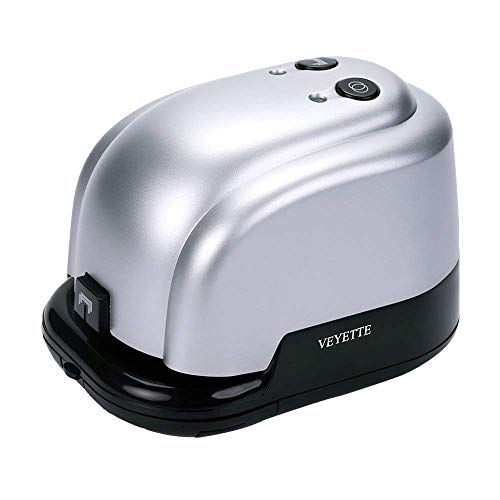 VEYETTE Electronic Stapler and Electric Paper 2 Hole Punch for Office School Home, Adapter Included, Silver - Thumbnail 6