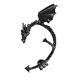 Ularmo 2015 New Popular Gothic Punk Temptation Ear Cuff Wrap Clip Earring (dragon black)