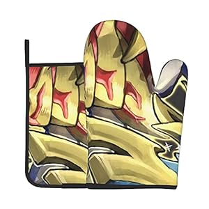 Xiaoxian Pokemon 130 Hittebestendige keukenovenhandschoenen, ovenhandschoenen en potdekselhandschoenen, veilig om te…