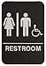 Unisex Restroom Sign Black/White - ADA Compliant