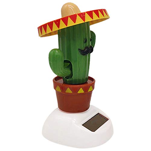 Leaftree - Solar Toy Car Decoration Car Solar Decoration Convenient Cute Cactus Colours Decorate Reduced Pressure