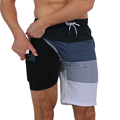 41PY9zcRgBL Arcweg Badehose Für Herren Badeshorts Mit Kompression 2 In 1 Swimming Shorts Schnelltrocknend Männer Kurz Strandhose Mit Reißverschlusstasche Strandshorts Xl (Eu)
