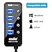 Powered USB Hub Long Cord, atolla USB 3.0 Hub 4 + 1 Data Transfer and Charging Multiport with Power Supply Adapter 15W (5V/3A) and 3.3ft Meter USB 3 Extension Cable