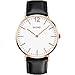 Men's Quartz Watch, Aposon Fashion Classic Business Analog Wrist Watch Casual Dress Leather Watches - Black