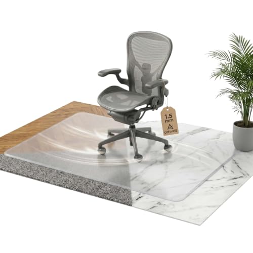 Artwelt Bodenschutzmatte Bürostuhl Transparent 2mm Bodenmatte 200X120cm