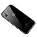 HONTECH Compatible iPhone Xs Max 2018 Case, Ultra-Thin Clear Soft TPU Plating Shockproof Protective Cover 6.5 inch, Black