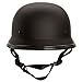 Low Profile Novelty German Half Chopper Helmet Skull Cap Matte Black (L)