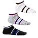 Toe Socks Cotton Athletic Running Five Finger Crew Socks for Men Women 3 Pairs,Black/Gray/White,Men 4-9/Women 5-10
