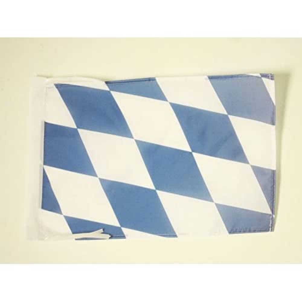 AZ FLAG - Bavaria Flag - 18'' x 12'' - 100% Polyester Germany - German region of Bavaria Small Banner with Two Cords - Fade Resistant - Vivid Colors - 18x12 in - 45x30 Cm — image 1