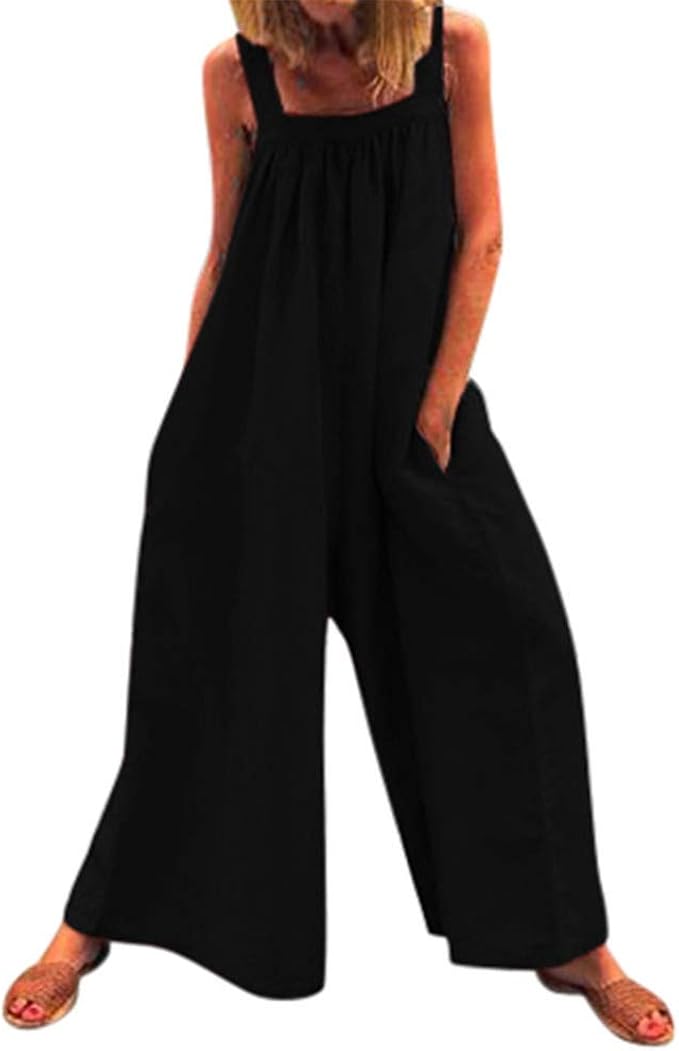 square neck wide leg jumpsuit