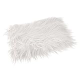 OULII Baby Photo Props Soft Fur Quilt Photographic Mat DIY Newborn Baby Photography Wrap-BAby Photo Props Favors (Beige)