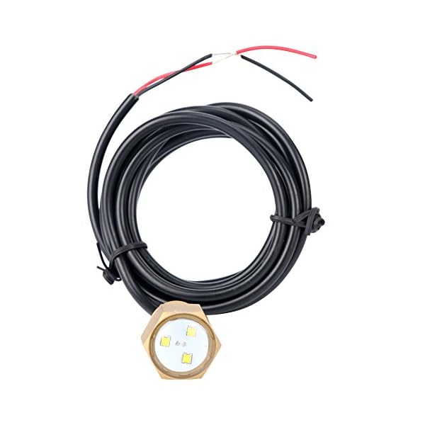 Amarine-White-Cree-LED-Boat-Drain-Plug-Underwater-Light-3WX3W-Garber-fishing-Swimming-Diving-12-NPT-White