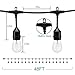 1Pack 48FT Outdoor String Lights Commercial Great Weatherproof Strand - Dimmable Edison Vintage Bulbs 15 Hanging Sockets, UL Listed Heavy-Duty Decorative Patio Café Lights for Bistro Garden