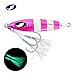 OCEAN CAT 1 PC Slow Fall Pitch Fishing Lures Sinking Lead Metal Flat Jigs Jigging Baits with Hook for Saltwater Fishing 100G/150G/200G/250G