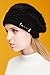 Oenbopo Women's Winter Warm Rabbit Fur Beret Hat Bluetooth Smart Music Hat Cap Wireless Handsfree Headphone Speaker for Cellphone Tablet