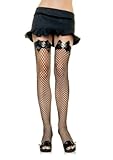 Industrial Net Thigh High With Dollar Sign And Bow Top