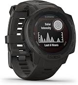 Garmin Instinct Solar Rugged Outdoor Smartwatch Graphite Built-in GPS Health view 3