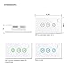 Smart Wifi Light Switches Touch Wall Switch Panel Replace 3 Switches in 1 Gang Wall Box Combination Smart Light Switch Work with Alexa and Work with Google Home and IFTTT Smartphone App Control