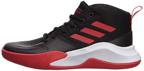 adidas OwnTheGame Wide Basketball Shoe, Black/Active Red/White, 7 US Unisex  Big_Kid | Pricepulse