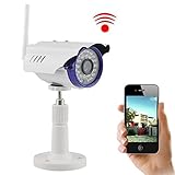 IP Camera, UOKOO 720P 1.0 MegaPixel P2P Plug & Play Wifi Infrared Bullet Waterproof Onvif Security HD Wireless(7815)