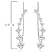 Osiana Womens CZ Crystal Leaf Ear Wrap Cuffs Climber Earrings Sweep Stud Earring Pin Color Silver ER-2