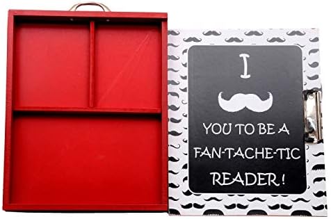 Urjja Wooden Art Box with Detachable Clipboard & Storage & Handle, Red