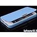 Magnetic Flip Synthetic Leather Hard Skin Pouch Wallet Case Cover for Apple iPhone 5 5S 5G Blue