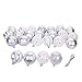 iPEGTOP Shatterproof Snowy Christmas Ball Ornaments - 24ct 60mm/2.4