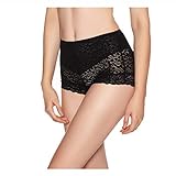 Eve's temptation Lily Women's High Waist Lace Breathable Panties-Black