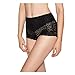 Eve's temptation Lily Women's High Waist Lace Seamless Slimming Panties Underwear Full Coverage-Black