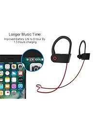 Auriculares Bluetooth inalámbricos, ligeros y rápidos deportivos, IPX7, impermeables, estéreo, resistentes al sudor, cancelación de ruido, auriculares para correr en el gimnasio Negro