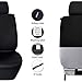 Elantrip 2 PC Waterproof Neoprene Front Seat Covers Universal Fit Car Seat Protector Airbag Compatible for Auto SUV Truck Van Black
