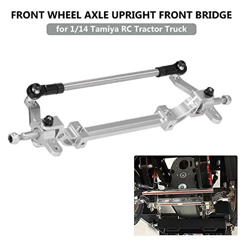 Front Wheel Axle Upright Front Bridge for 1/14 Tractor Truck RC Climber Trailer