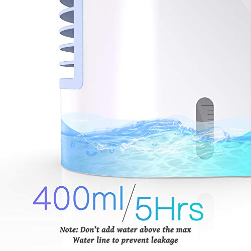 Personal USB Air Cooler Portable Air Conditioner, ShookOne[2019 Version] Desktop Cooling Fan with Breathing LED Night Light and 3 Speeds for Office Home Travel (Gray) - Thumbnail 2