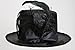 Jacobson Hat Company Women's Mini Glitter Top Hat Headband, Black, Adult