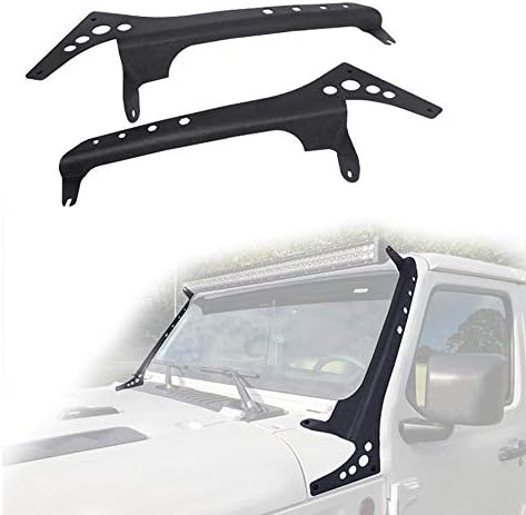 Applicable to 2018 new JL Wrangler front windshield large A column bracket 52 inch roof strip light bracket